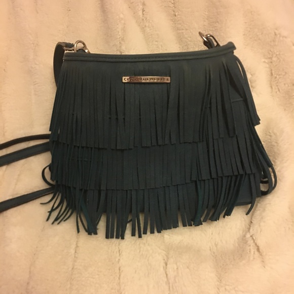 Handbags - Dark teal medium sz fringe crossbody